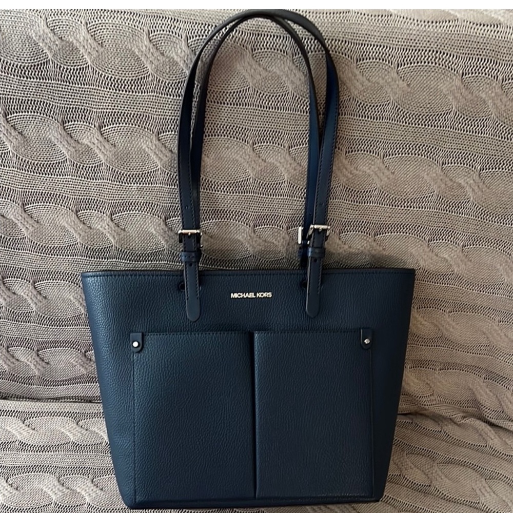 Michael Kors Navy Blue Tote Bag